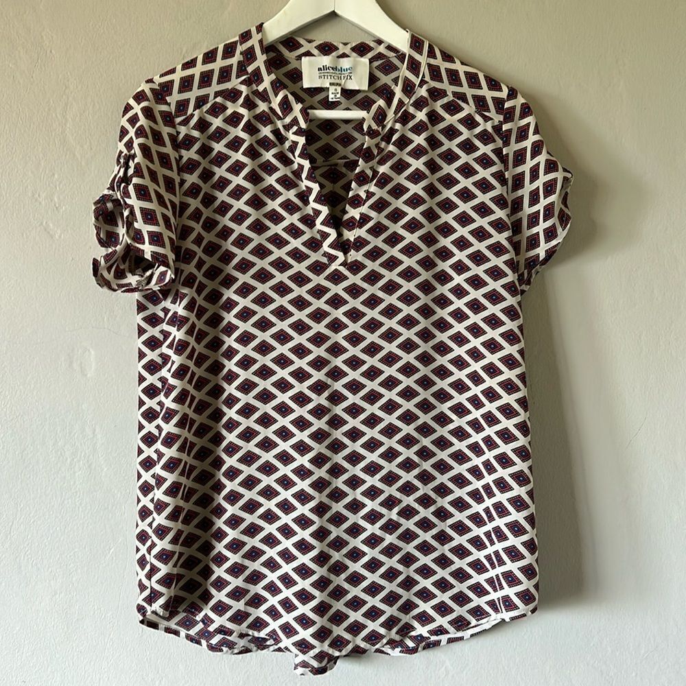 Alice Blue stitch fix cap sleeve blouse